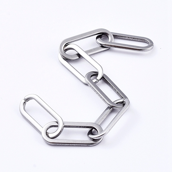 PandaHall 3.28 Feet 304 Stainless Steel Paperclip Chains, Drawn Elongated Cable Chains, Unwelded, Flat Oval, Stainless Steel Color...
PandaHall 3.28 Feet 304 Stainless Steel Paperclip Chains, Drawn Elongated Cable Chains, Unwelded, Flat Oval, Stainless Steel Color...