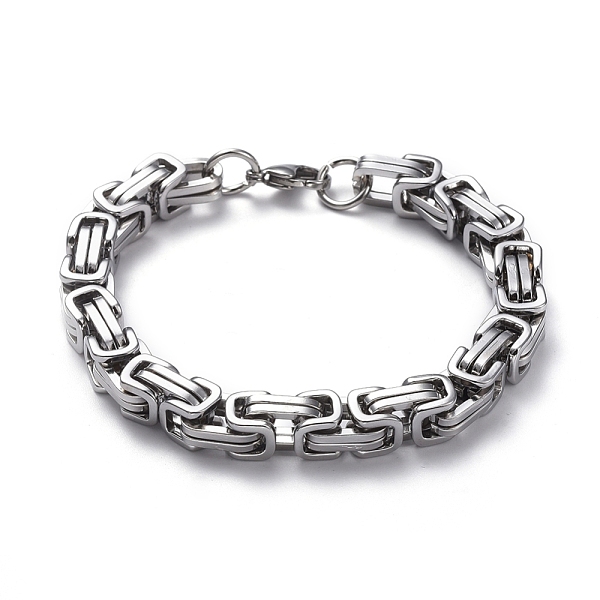 PandaHall Unisex 201 Stainless Steel Byzantine Chain Bracelets, with Lobster Claw Clasps, Stainless Steel Color, 8-5/8 inch(22cm), 8mm 201...
PandaHall Unisex 201 Stainless Steel Byzantine Chain Bracelets, with Lobster Claw Clasps, Stainless Steel Color, 8-5/8 inch(22cm), 8mm 201...