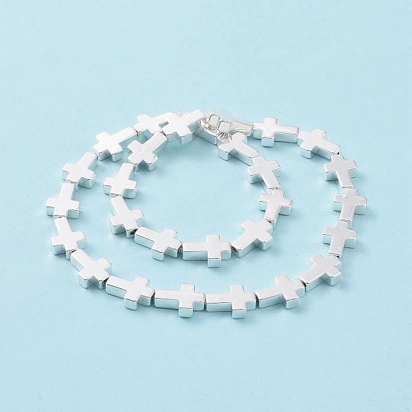 PandaHall Electroplated Non-magnetic Synthetic Hematite Beads Strands, Religion Cross, Silver Plated, 14x10x4mm, Hole: 1mm, about...
PandaHall Electroplated Non-magnetic Synthetic Hematite Beads Strands, Religion Cross, Silver Plated, 14x10x4mm, Hole: 1mm, about...