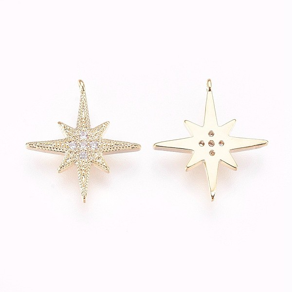 PandaHall Brass Micro Pave Cubic Zirconia Pendants, Nickel Free, Star, Clear, Clear,Real 18K Gold Plated,17.5x15.5x2mm, Hole: 1mm Cubic...
PandaHall Brass Micro Pave Cubic Zirconia Pendants, Nickel Free, Star, Clear, Clear,Real 18K Gold Plated,17.5x15.5x2mm, Hole: 1mm Cubic...
