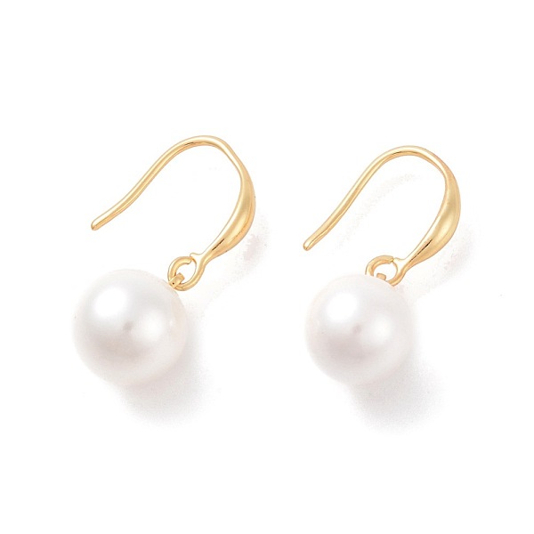 PandaHall Shell Pearl Dangle Earrings, with Brass Earring Hooks, Round, Golden, 27mm, Pin: 0.9mm Shell Pearl White
PandaHall Shell Pearl Dangle Earrings, with Brass Earring Hooks, Round, Golden, 27mm, Pin: 0.9mm Shell Pearl White