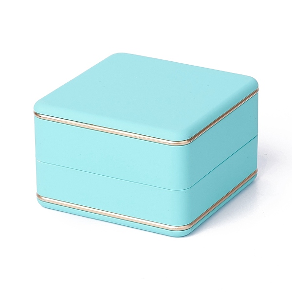 PandaHall Square Plastic Jewelry Ring Boxes, with Velvet, LED Light, and Copper Wire, Pale Turquoise, 6.5x6.5x4.2cm Plastic Square
PandaHall Square Plastic Jewelry Ring Boxes, with Velvet, LED Light, and Copper Wire, Pale Turquoise, 6.5x6.5x4.2cm Plastic Square