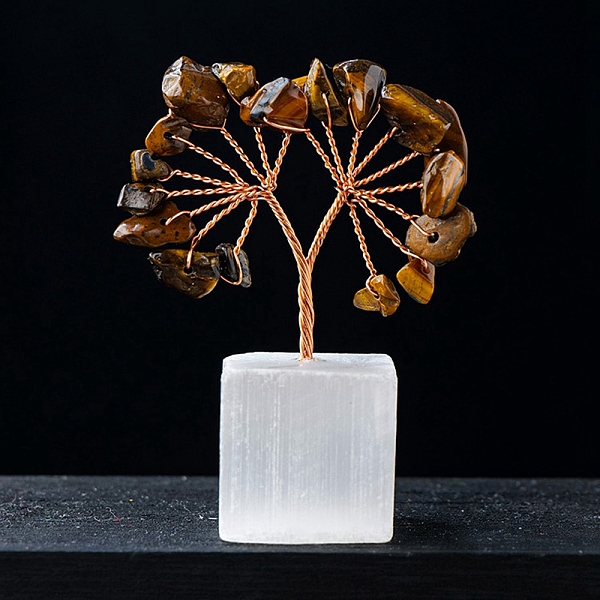 PandaHall Natural Tiger Eye Chips Tree of Life Decorations, Natural Selenite Cube Base Copper Wire Feng Shui Energy Stone Gift for Women Men...
PandaHall Natural Tiger Eye Chips Tree of Life Decorations, Natural Selenite Cube Base Copper Wire Feng Shui Energy Stone Gift for Women Men...