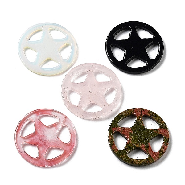 PandaHall Natural & Synthetic Mixed Gemstone Cabochon, Flat Round with Star Pattern, 50.5x4.5~5.5mm Mixed Stone Flat Round
PandaHall Natural & Synthetic Mixed Gemstone Cabochon, Flat Round with Star Pattern, 50.5x4.5~5.5mm Mixed Stone Flat Round