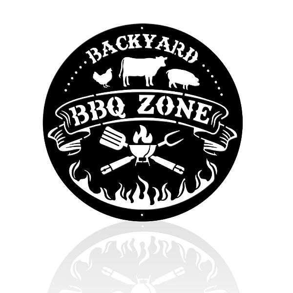 PandaHall Iron Wall Art Decorations, Backyard BBQ Zone Sign, for Restaurant, Matte Style, Flat Round, Tableware Pattern, 300x1mm Iron...
PandaHall Iron Wall Art Decorations, Backyard BBQ Zone Sign, for Restaurant, Matte Style, Flat Round, Tableware Pattern, 300x1mm Iron...