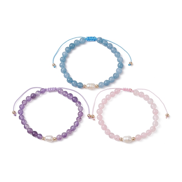 PandaHall Natural Mixed Gemstone & Pearl Braided Bead Bracelets, Adjustable Bracelet, Inner Diameter: 2~3-1/2 inch(5.1~9cm) Mixed Stone Oval
PandaHall Natural Mixed Gemstone & Pearl Braided Bead Bracelets, Adjustable Bracelet, Inner Diameter: 2~3-1/2 inch(5.1~9cm) Mixed Stone Oval