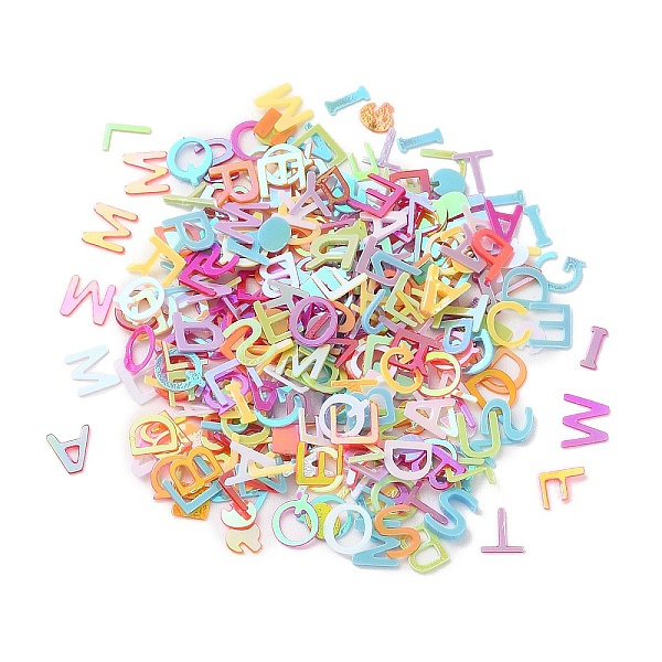 PandaHall PVC Paillette/Sequins Beads, AB Color Plated, Random Mixed Letters, Mixed Color, 4~5.5x2~7x0.3~0.5mm PVC Mixed Shapes Multicolor
PandaHall PVC Paillette/Sequins Beads, AB Color Plated, Random Mixed Letters, Mixed Color, 4~5.5x2~7x0.3~0.5mm PVC Mixed Shapes Multicolor