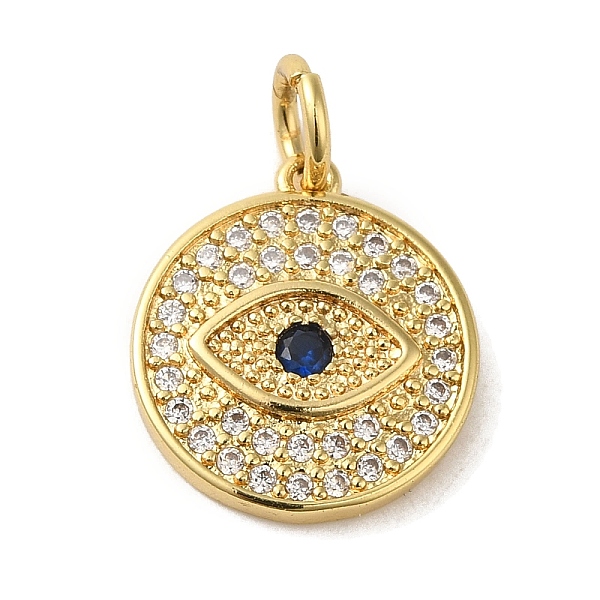 PandaHall Brass Micro Pave Clear Cubic Zirconia Pendants, Flat Round with Eye, Real 18K Gold Plated, 13.5x11.5x2.7mm, Hole: 3.2mm...
PandaHall Brass Micro Pave Clear Cubic Zirconia Pendants, Flat Round with Eye, Real 18K Gold Plated, 13.5x11.5x2.7mm, Hole: 3.2mm...