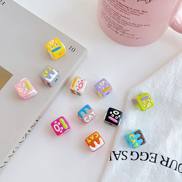 PandaHall Acrylic Bead, with Enamel, Cube, Mixed Color, 15.5x14.5x15.5mm, Hole: 4mm Acrylic Cube Multicolor
PandaHall Acrylic Bead, with Enamel, Cube, Mixed Color, 15.5x14.5x15.5mm, Hole: 4mm Acrylic Cube Multicolor