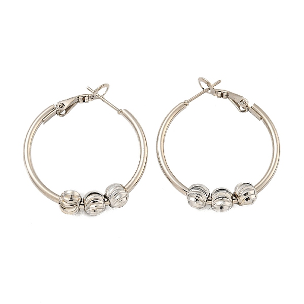 PandaHall 201 Stainless Steel Beaded Hoop Earrings with 304 Stainless Steel Pin for Women, Stainless Steel Color, 12 Gauge, 31.5x28.5x2mm...
PandaHall 201 Stainless Steel Beaded Hoop Earrings with 304 Stainless Steel Pin for Women, Stainless Steel Color, 12 Gauge, 31.5x28.5x2mm...