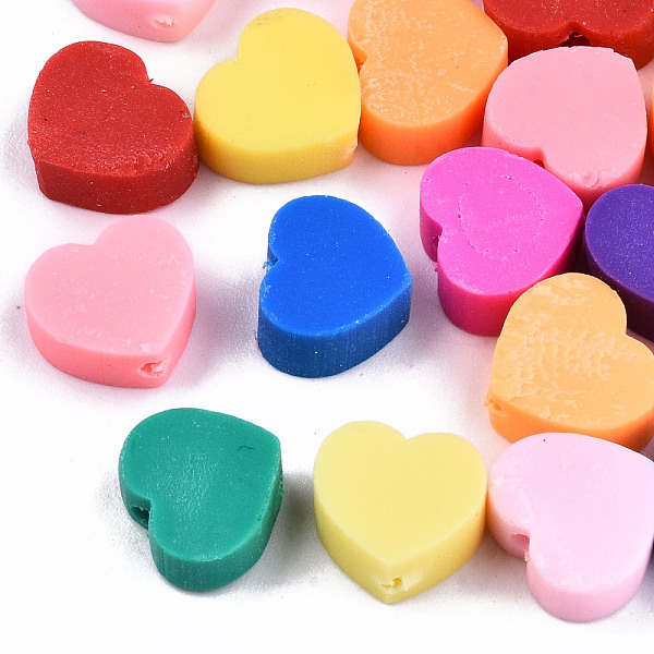 PandaHall Handmade Polymer Clay Beads, Heart, Mixed Color, 10x10x5mm, Hole: 2mm Polymer Clay Heart Multicolor
PandaHall Handmade Polymer Clay Beads, Heart, Mixed Color, 10x10x5mm, Hole: 2mm Polymer Clay Heart Multicolor