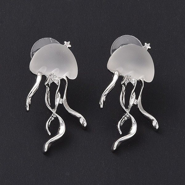 PandaHall Resin Jellyfish Stud Earrings, Alloy Earrings with 925 Sterling Silver Pins for Women, Platinum, 33.4x18.5mm, Pin: 0.7mm Resin..., White
PandaHall Resin Jellyfish Stud Earrings, Alloy Earrings with 925 Sterling Silver Pins for Women, Platinum, 33.4x18.5mm, Pin: 0.7mm Resin..., White