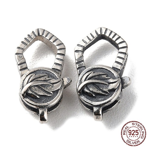 PandaHall 925 Thailand Sterling Silver Lobster Claw Clasps, Leaf, with 925 Stamp, Antique Silver, 17.5~18.5x9.5x6mm, Hole: 1.5mm Sterling...
PandaHall 925 Thailand Sterling Silver Lobster Claw Clasps, Leaf, with 925 Stamp, Antique Silver, 17.5~18.5x9.5x6mm, Hole: 1.5mm Sterling...