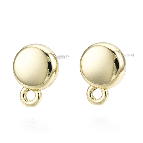 PandaHall Alloy Stud Earring Findings, with Loop and Steel Pin, Flat Round with Plastic Protective Sleeve, Light Gold, 10x7.5mm, Hole: 1.2mm...
PandaHall Alloy Stud Earring Findings, with Loop and Steel Pin, Flat Round with Plastic Protective Sleeve, Light Gold, 10x7.5mm, Hole: 1.2mm...