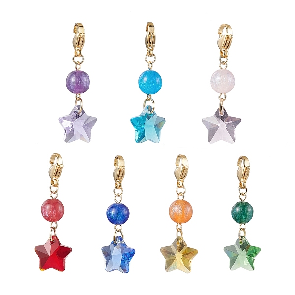PandaHall 7Pcs 7 Colors Star Glass Pendant Decooration, Round Resin & Lobster Claw Clasps Charms for Bag Ornaments, Mixed Color, 40mm..., Multicolor
PandaHall 7Pcs 7 Colors Star Glass Pendant Decooration, Round Resin & Lobster Claw Clasps Charms for Bag Ornaments, Mixed Color, 40mm..., Multicolor