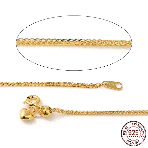 PandaHall 925 Sterling Silver Wheat Chains Necklace for Women, Golden, 23.62 inch(60cm) Sterling Silver
PandaHall 925 Sterling Silver Wheat Chains Necklace for Women, Golden, 23.62 inch(60cm) Sterling Silver