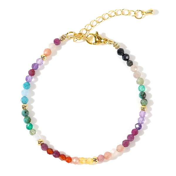 PandaHall Faceted Round Natural Amethyst & Aquamarine & Apatite & Citrine & Carnelian Beaded Bracelets, Rainbow Color Gems Bracelets for...
PandaHall Faceted Round Natural Amethyst & Aquamarine & Apatite & Citrine & Carnelian Beaded Bracelets, Rainbow Color Gems Bracelets for...