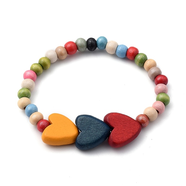 PandaHall Kids Bracelets, Natural Wood Beaded Stretch Bracelets, Heart, Colorful, Inner Diameter: 2 inch(5.1cm) Wood
PandaHall Kids Bracelets, Natural Wood Beaded Stretch Bracelets, Heart, Colorful, Inner Diameter: 2 inch(5.1cm) Wood