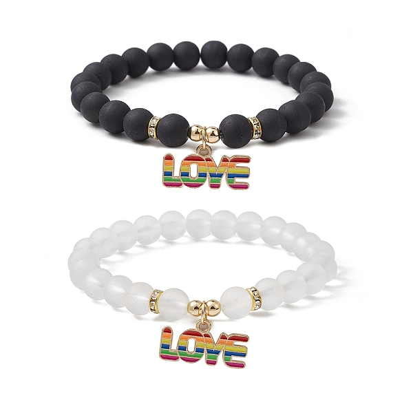 PandaHall 2Pcs 2 Style Synthetic Hematite & Glass Round Beaded Stretch Bracelets Set, Pride Rainbow Flag Alloy Enamel Charms Stackable...
PandaHall 2Pcs 2 Style Synthetic Hematite & Glass Round Beaded Stretch Bracelets Set, Pride Rainbow Flag Alloy Enamel Charms Stackable...