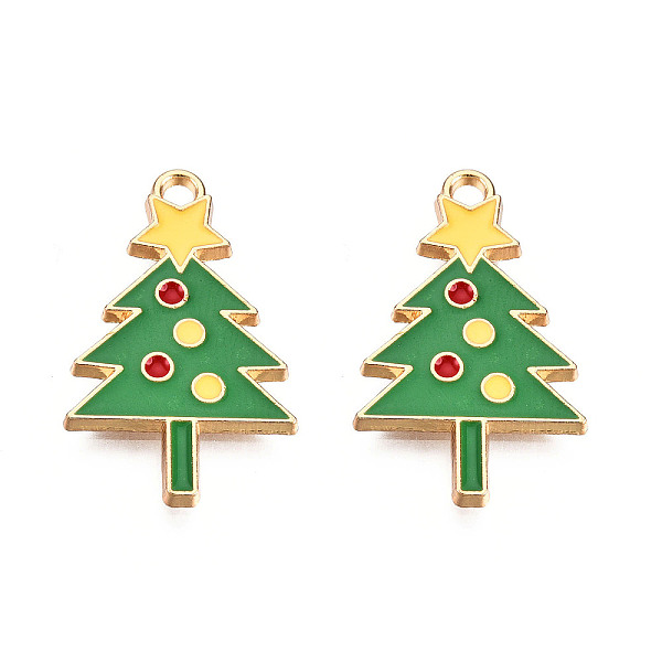 PandaHall Christmas Theme, Alloy Enamel Pendants, Light Gold, Christmas Tree, Green, 25x15.5x1.5mm, Hole: 2mm Alloy+Enamel Tree Green
PandaHall Christmas Theme, Alloy Enamel Pendants, Light Gold, Christmas Tree, Green, 25x15.5x1.5mm, Hole: 2mm Alloy+Enamel Tree Green