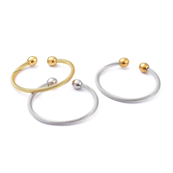 PandaHall 304 Stainless Steel Cuff Bangles, Torque Bangles, Twist, Mixed Color, 2-1/4 inch(5.7cm) 304 Stainless Steel
PandaHall 304 Stainless Steel Cuff Bangles, Torque Bangles, Twist, Mixed Color, 2-1/4 inch(5.7cm) 304 Stainless Steel