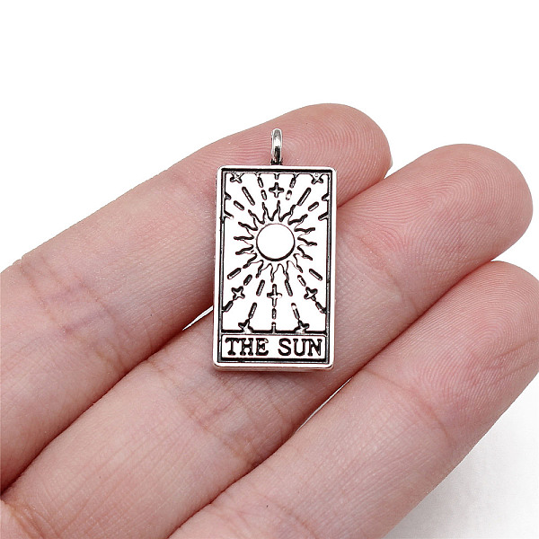 PandaHall Tibetan Style Alloy Pendants, Rectangle with Tarot Pattern, The Sun XIX, 2.6x1.3cm Alloy Rectangle
PandaHall Tibetan Style Alloy Pendants, Rectangle with Tarot Pattern, The Sun XIX, 2.6x1.3cm Alloy Rectangle