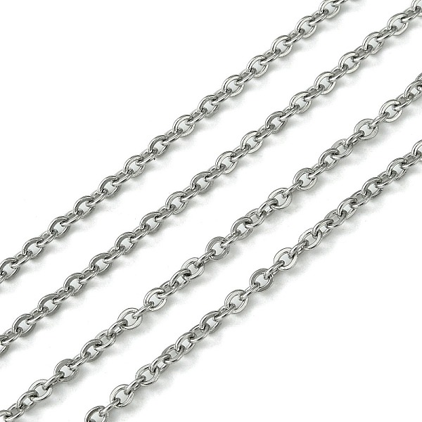 PandaHall 304 Stainless Steel Cable Chains, Soldered, Flat Oval, Stainless Steel Color, 2.5x2x0.5mm 304 Stainless Steel
PandaHall 304 Stainless Steel Cable Chains, Soldered, Flat Oval, Stainless Steel Color, 2.5x2x0.5mm 304 Stainless Steel