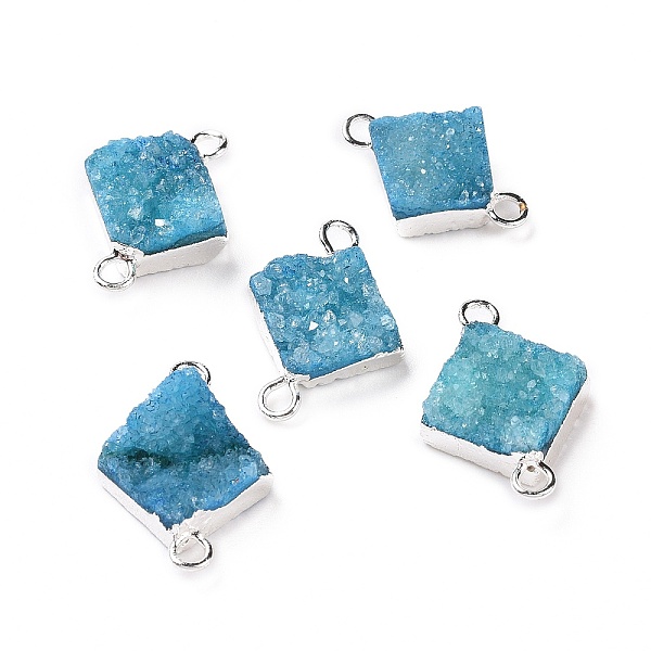 PandaHall Natural Druzy Quartz Links connectors, with Brass Findings, Square, Silver, Aqua, 16~18x13~14x6~8mm, Hole: 2mm Quartz Square Cyan
PandaHall Natural Druzy Quartz Links connectors, with Brass Findings, Square, Silver, Aqua, 16~18x13~14x6~8mm, Hole: 2mm Quartz Square Cyan