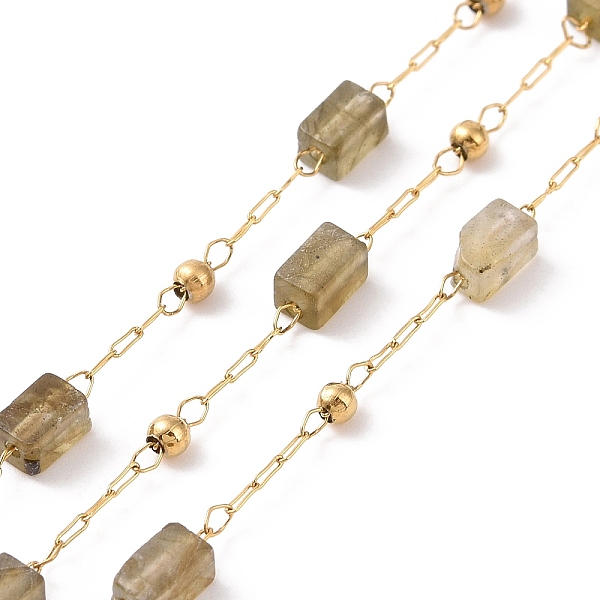 PandaHall Natural Labradorite Rectangle Beaded Chains, with Golden 304 Stainless Steel Findings, Unwelded, 4~4.5x2~2.5x2~2.5mm Labradorite
PandaHall Natural Labradorite Rectangle Beaded Chains, with Golden 304 Stainless Steel Findings, Unwelded, 4~4.5x2~2.5x2~2.5mm Labradorite
