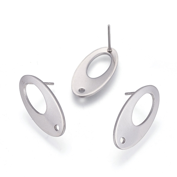 PandaHall 304 Stainless Steel Stud Earring Findings, Oval, Stainless Steel Color, 22x11mm, Hole: 1.6mm, Pin: 0.7mm 304 Stainless Steel Oval
PandaHall 304 Stainless Steel Stud Earring Findings, Oval, Stainless Steel Color, 22x11mm, Hole: 1.6mm, Pin: 0.7mm 304 Stainless Steel Oval