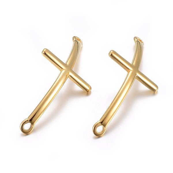 PandaHall 304 Stainless Steel Links connectors, Sideways Cross, Golden, 47~49x22x2.5mm, Hole: 2.5mm 304 Stainless Steel Cross
PandaHall 304 Stainless Steel Links connectors, Sideways Cross, Golden, 47~49x22x2.5mm, Hole: 2.5mm 304 Stainless Steel Cross