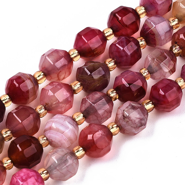 PandaHall Natural Agate Beads Strands, Faceted, with Seed Beads, Dyed, Round, Hot Pink, 8x7.5mm, Hole: 1.2mm, Beads: 3.5x2mm, about...
PandaHall Natural Agate Beads Strands, Faceted, with Seed Beads, Dyed, Round, Hot Pink, 8x7.5mm, Hole: 1.2mm, Beads: 3.5x2mm, about...