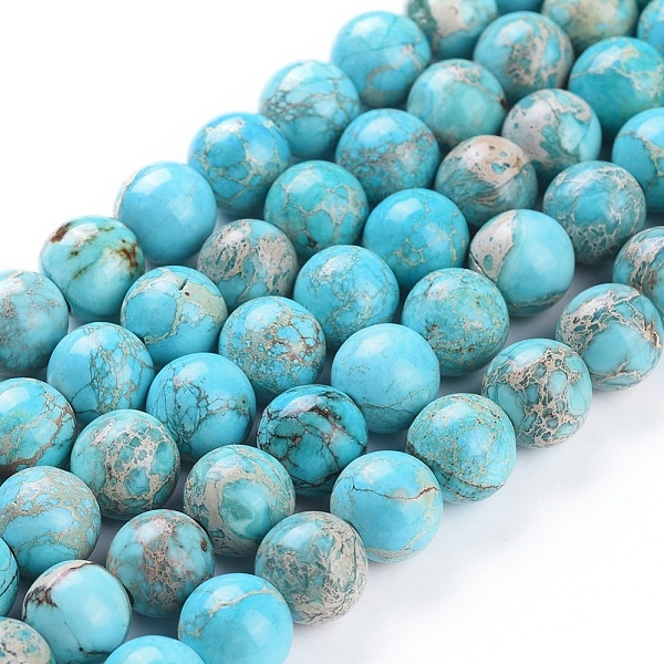 PandaHall Natural Imperial Jasper Beads Strands, Dyed, Round, Turquoise, 10mm, Hole: 1.8mm, about 40pcs/strand, 15.51 inch(39.4cm) Imperial..., Green
PandaHall Natural Imperial Jasper Beads Strands, Dyed, Round, Turquoise, 10mm, Hole: 1.8mm, about 40pcs/strand, 15.51 inch(39.4cm) Imperial..., Green