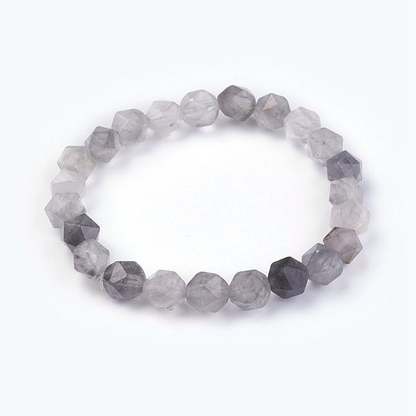 PandaHall Natural Cloudy Quartz Stretch Bracelets, Faceted Polygon, 2-1/8 inch(5.5cm) Quartz
PandaHall Natural Cloudy Quartz Stretch Bracelets, Faceted Polygon, 2-1/8 inch(5.5cm) Quartz