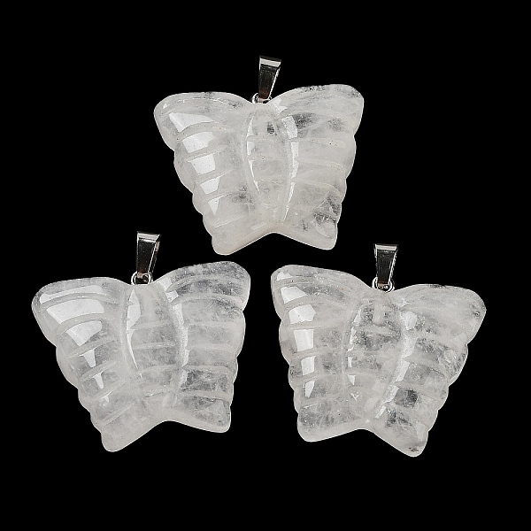 PandaHall Natural Quartz Crystal Carved Pendants, Butterfly Charms with Platinum Plated Brass Snap on Bails, 30x35.5x7mm, Hole: 7x4.5mm...
PandaHall Natural Quartz Crystal Carved Pendants, Butterfly Charms with Platinum Plated Brass Snap on Bails, 30x35.5x7mm, Hole: 7x4.5mm...