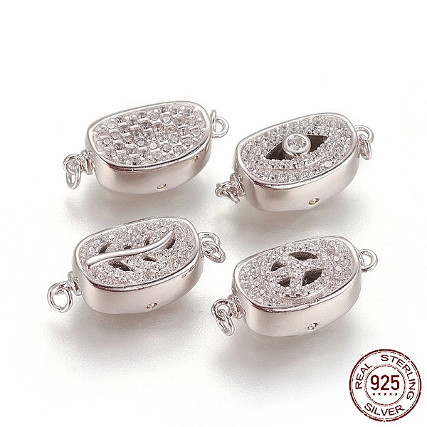 PandaHall Rhodium Plated 925 Sterling Silver Box Clasps, with Cubic Zirconia, with 925 Stamp, Oval, Platinum, Clear, 18x8x7mm, Hole: 1mm...
PandaHall Rhodium Plated 925 Sterling Silver Box Clasps, with Cubic Zirconia, with 925 Stamp, Oval, Platinum, Clear, 18x8x7mm, Hole: 1mm...