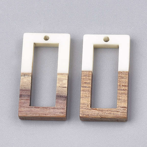 PandaHall Resin & Walnut Wood Pendants, Rectangle, White, 27x14.5x3.5mm, Hole: 1.5mm Resin+Wood Rectangle White
PandaHall Resin & Walnut Wood Pendants, Rectangle, White, 27x14.5x3.5mm, Hole: 1.5mm Resin+Wood Rectangle White