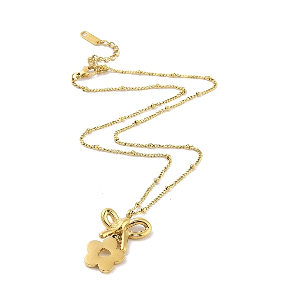 PandaHall 304 Stainless Steel Pendant Necklaces, Bowknot, Real 18K Gold Plated, 15.47 inch(39.3cm) 304 Stainless Steel Bowknot
PandaHall 304 Stainless Steel Pendant Necklaces, Bowknot, Real 18K Gold Plated, 15.47 inch(39.3cm) 304 Stainless Steel Bowknot