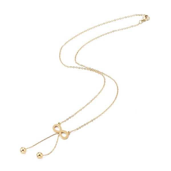 PandaHall Ion Plating(IP) 304 Stainless Steel Infinity Pendant Necklaces, with Cable Chains, Long-Lasting Plated, Golden, 17.8 inch(45.2cm)...
PandaHall Ion Plating(IP) 304 Stainless Steel Infinity Pendant Necklaces, with Cable Chains, Long-Lasting Plated, Golden, 17.8 inch(45.2cm)...