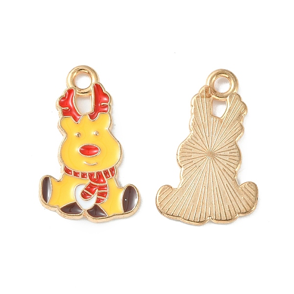 PandaHall Christmas Alloy Enamel Pendants, Golden, Deer Charm, Yellow, 20x14.5x1mm, Hole: 1.8mm Alloy+Enamel Deer Yellow
PandaHall Christmas Alloy Enamel Pendants, Golden, Deer Charm, Yellow, 20x14.5x1mm, Hole: 1.8mm Alloy+Enamel Deer Yellow