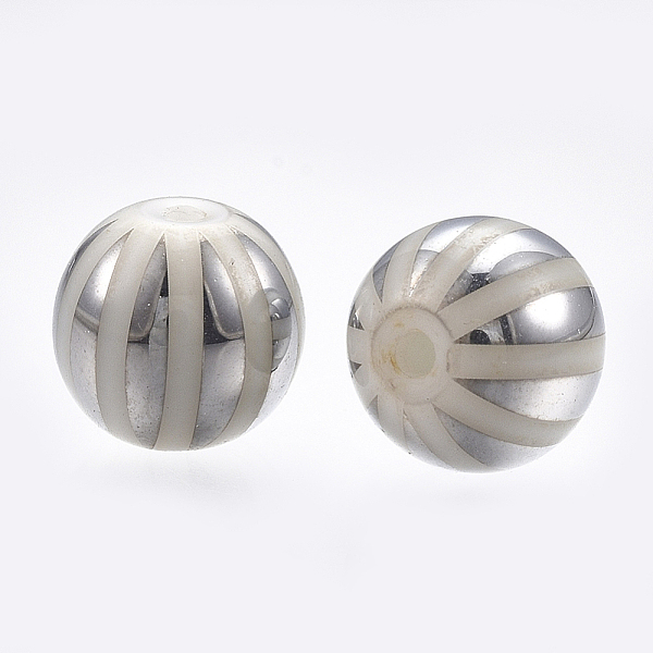 PandaHall Electroplate Glass Beads, Round with Stripe Pattern, Silver, 8mm, Hole: 1mm, 300pcs/bag Glass Stripe Silver
PandaHall Electroplate Glass Beads, Round with Stripe Pattern, Silver, 8mm, Hole: 1mm, 300pcs/bag Glass Stripe Silver