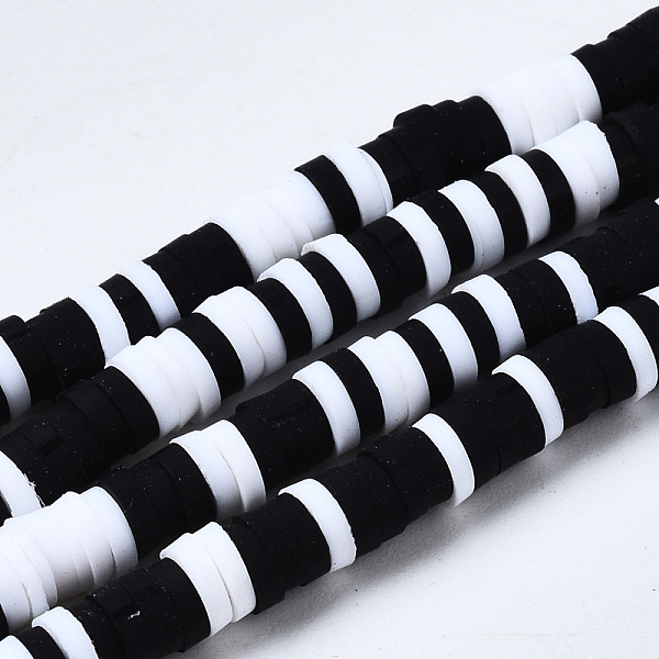 PandaHall Handmade Polymer Clay Beads Strands, for DIY Jewelry Crafts Supplies, Heishi Beads, Disc/Flat Round, Black, 4x0.5~1mm, Hole: 1.4mm...
PandaHall Handmade Polymer Clay Beads Strands, for DIY Jewelry Crafts Supplies, Heishi Beads, Disc/Flat Round, Black, 4x0.5~1mm, Hole: 1.4mm...
