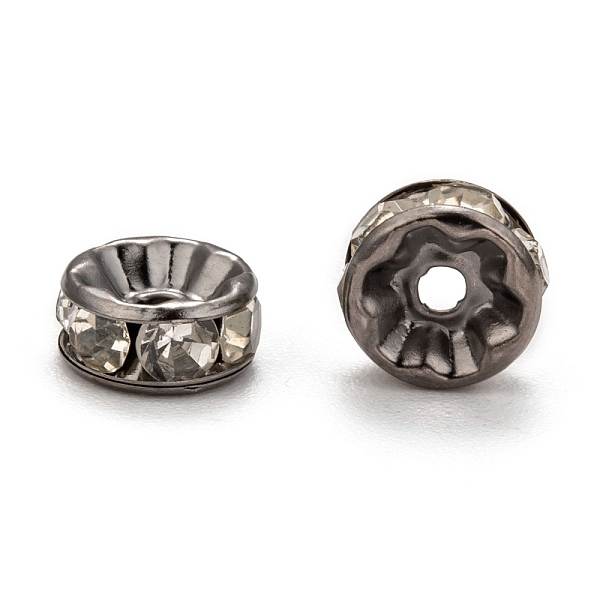 PandaHall Rhinestone Spacer Beads, Copper, Grade A, Flat Round, Gunmetal, Clear, Size: about 8mm in diameter, 4mm thick, hole: 1.5mm...
PandaHall Rhinestone Spacer Beads, Copper, Grade A, Flat Round, Gunmetal, Clear, Size: about 8mm in diameter, 4mm thick, hole: 1.5mm...