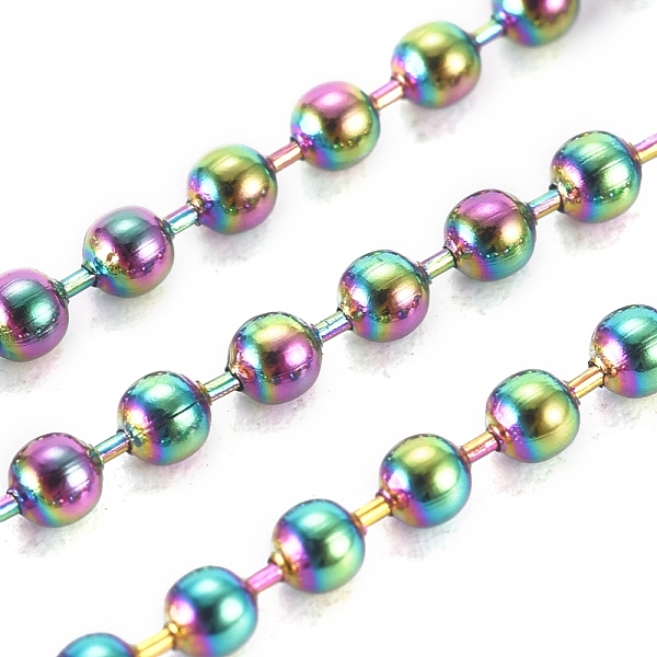 PandaHall Ion Plating(IP) 304 Stainless Steel Ball Chains, with Spool, Round, Rainbow Color, 2mm, about 32.8 Feet(10m)/roll 304 Stainless...
PandaHall Ion Plating(IP) 304 Stainless Steel Ball Chains, with Spool, Round, Rainbow Color, 2mm, about 32.8 Feet(10m)/roll 304 Stainless...