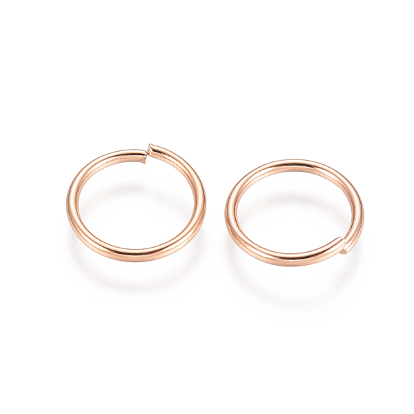 PandaHall 304 Stainless Steel Open Jump Rings, Rose Gold, 18 Gauge, 10x1mm, Inner Diameter: 8mm 304 Stainless Steel
PandaHall 304 Stainless Steel Open Jump Rings, Rose Gold, 18 Gauge, 10x1mm, Inner Diameter: 8mm 304 Stainless Steel