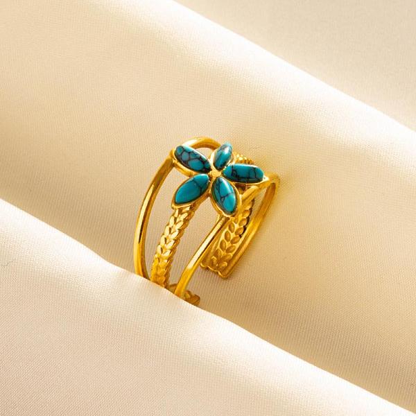 PandaHall Titanium Steel Flower Cuff Rings, Love Design Synthetic Turquoise Open Ring for Women Titanium Steel Flower
PandaHall Titanium Steel Flower Cuff Rings, Love Design Synthetic Turquoise Open Ring for Women Titanium Steel Flower