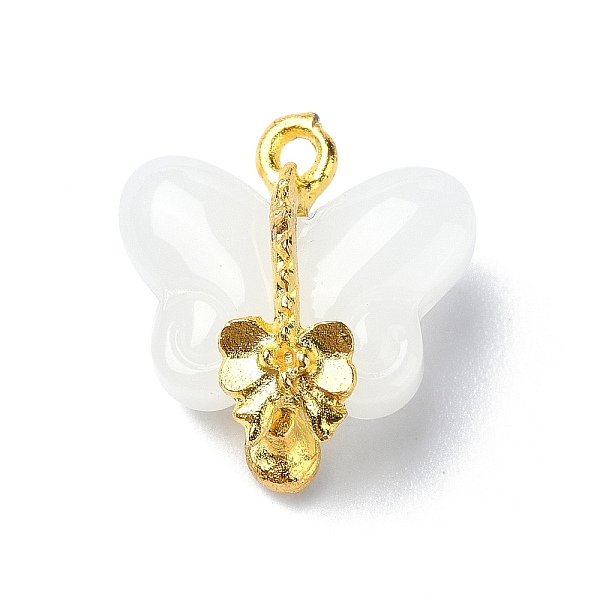 PandaHall Glass Pendants, with Alloy Findings, Butterfly, Golden, White, 15.5x14.5x7.5mm, Hole: 1.5mm Alloy+Glass Butterfly White
PandaHall Glass Pendants, with Alloy Findings, Butterfly, Golden, White, 15.5x14.5x7.5mm, Hole: 1.5mm Alloy+Glass Butterfly White