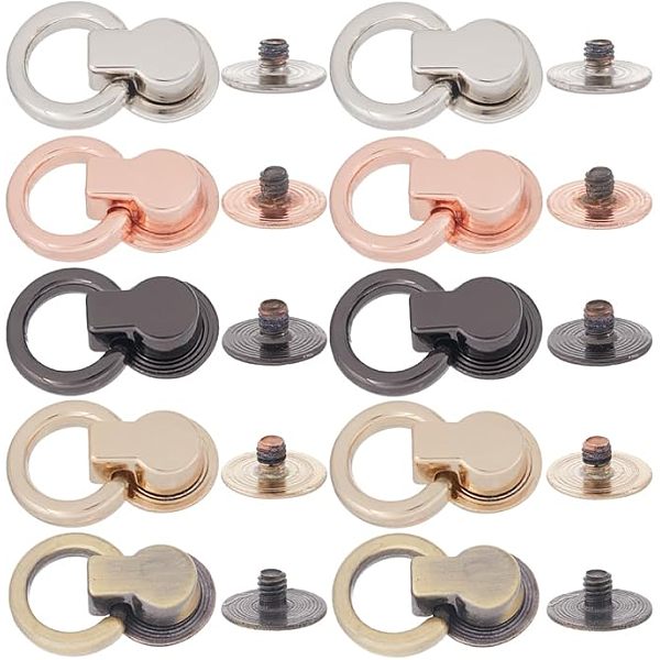 PandaHall Gorgecraft 20 Sets 5 Colors Alloy Bag Suspension Clasps, Purse Rivet Ring, with Iron Screw, Mixed Color, 1.85x1.15x0.55cm, 4...
PandaHall Gorgecraft 20 Sets 5 Colors Alloy Bag Suspension Clasps, Purse Rivet Ring, with Iron Screw, Mixed Color, 1.85x1.15x0.55cm, 4...