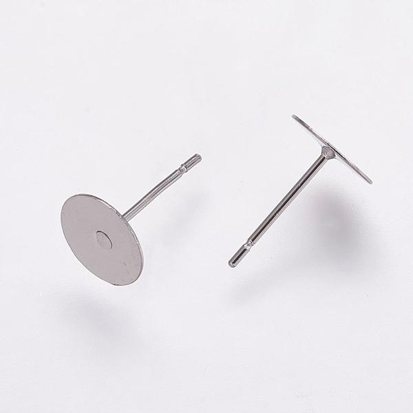 PandaHall 304 Stainless Steel Stud Earring Settings, Flat Pad Earring Post, Flat Round, Stainless Steel Color, Tray: 8mm, 12x8mm, Pin: 0.7mm...
PandaHall 304 Stainless Steel Stud Earring Settings, Flat Pad Earring Post, Flat Round, Stainless Steel Color, Tray: 8mm, 12x8mm, Pin: 0.7mm...