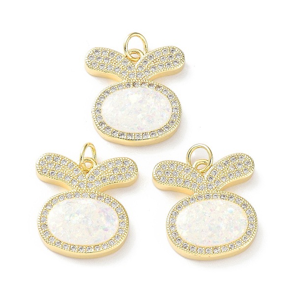 PandaHall Rack Plating Brass Micro Pave Cubic Zirconia Pendants, Synthetic Opal Rabbit Charms with Jump Ring, Cadmium Free & Lead Free..., White
PandaHall Rack Plating Brass Micro Pave Cubic Zirconia Pendants, Synthetic Opal Rabbit Charms with Jump Ring, Cadmium Free & Lead Free..., White